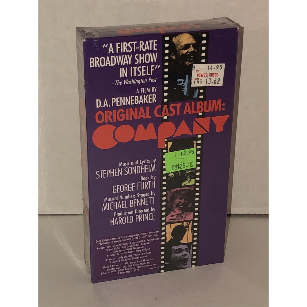 Original Cast Album: Company VHS 1992 Brand NEW & Factory Sealed RARE Pennebaker